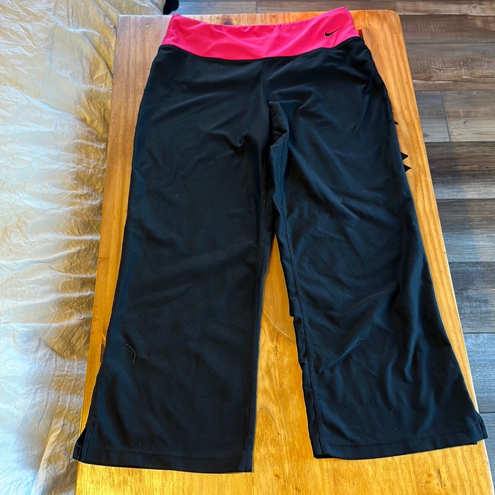 Pink and black leggings